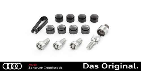 Audi und VW Abzieher incl. 20 Radschraubenkappen schwarz - Shop