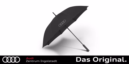 Original Audi Stockschirm, schwarz, groß 3122600100 Original Audi Stockschirm, schwarz, groß 3122600100