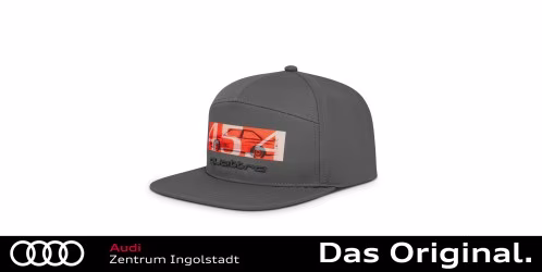 Original Audi quattro 45.4 Snapback Cap, grau 3132500800 Original Audi quattro 45.4 Snapback Cap, grau 3132500800