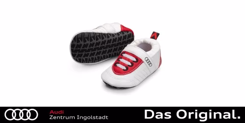 Original Audi Sport Schühchen, Baby, weiß/rot, 17-18 3202300900 Original Audi Sport Schühchen, Baby, weiß/rot, 17-18 3202300900