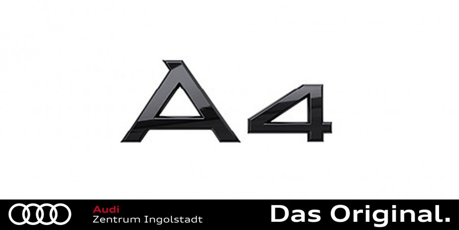 Original Audi Ringe in Schwarz A4 / S4 Limousine (8W) für das Heck