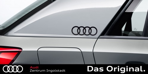 Original Audi Schriftzug SQ8 Aufkleber Emblem Logo schwarz/rot