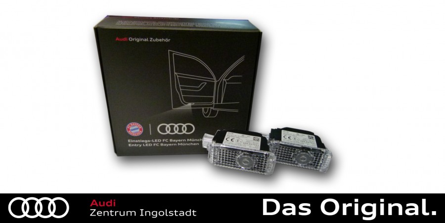 original Audi LED Einstiegsleuchten FC Bayern München Ringe  Einstiegsbeleuchtung