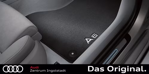 Original Audi A6 (C7) Textilfußmattensatz Premium für Vorne schwarz/silbergrau 4G1061275 MNO Original Audi A6 (C7) Textilfußmattensatz Premium für Vorne schwarz/silbergrau 4G1061275 MNO