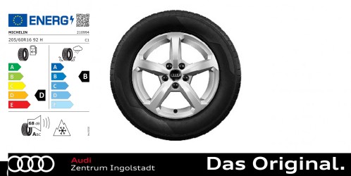 Original Audi Q2 Winterkomplettradsatz 5-Speichen 16 Zoll MICHELIN Alpin 5 AO 205/60 R16 92H Original Audi Q2 Winterkomplettradsatz 5-Speichen 16 Zoll MICHELIN Alpin 5 AO 205/60 R16 92H