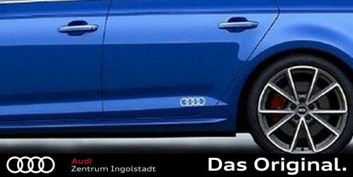 Original Audi Schlüsselblende mit Audi Ringen Schriftzug Schlüssel