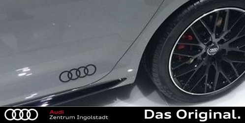 Original Audi Einstiegs-LED FC Bayern Logo und Audi Ringe