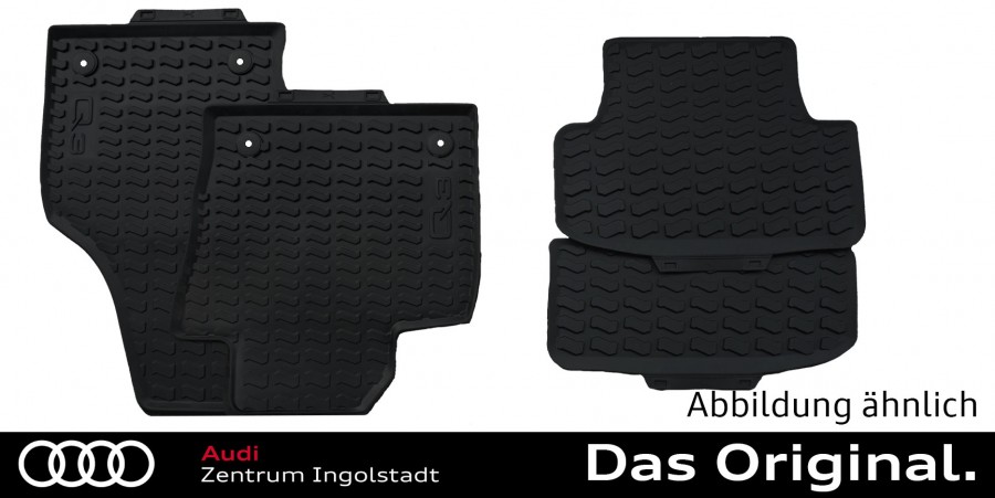 Original Audi Q3 (8U) und Gummifußmatten Audi vorne Satz Shop - Zentrum | Ingolstadt hinten