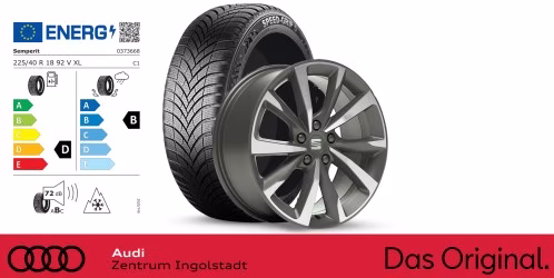 Original SEAT Leon 18 Zoll Winterkomplettradsatz Performance FR Machined grau Semperit SPEED-GRIP 5 / 225/40 R18 92 V XL / 7,5J x 18 ET46 Original SEAT Leon 18 Zoll Winterkomplettradsatz Performance FR Machined grau Semperit SPEED-GRIP 5 / 225/40 R18 92 V XL / 7,5J x 18 ET46